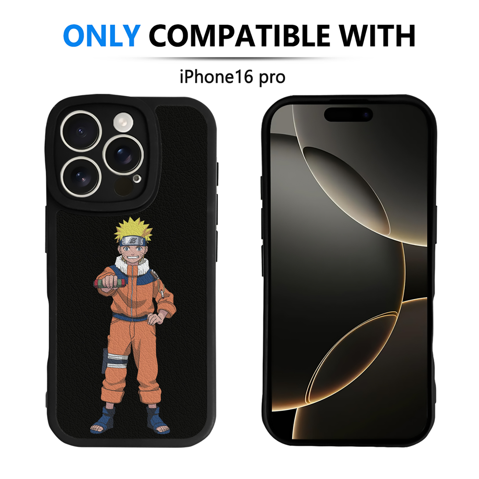 （画像用） NARUTO -ナルト- うずまき ナルト Uzumaki Naruto 【iPhone 16シリーズ対応】シリコンスマホケース（レザー調） 材質：シリコン